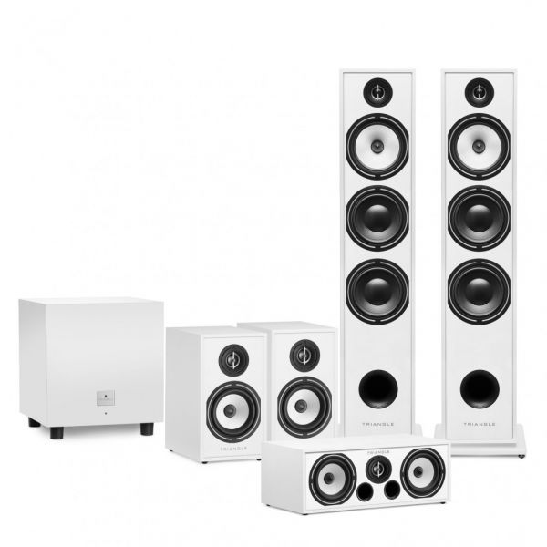 Heimkino-Paket (5.1) Borea-BR08 - 1 Paar BR08, 1 Paar BR02, Center-Kanal BRC1, Subwoofer Tales 340
