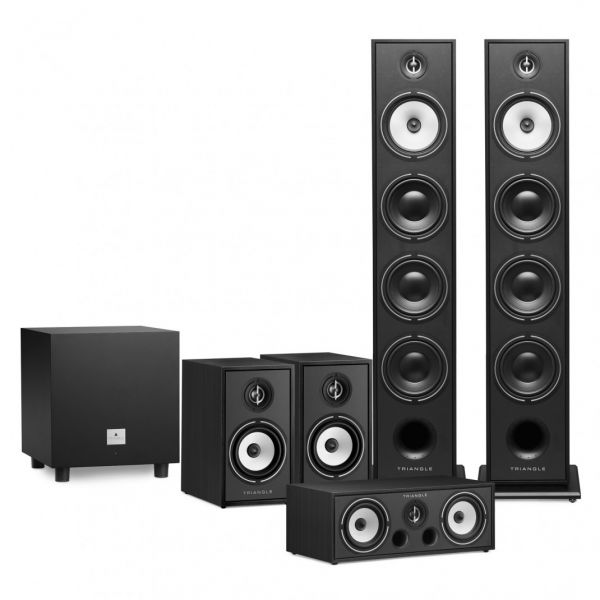 Heimkino-Paket (5.1) Borea-BR09 - 1 Paar BR09, 1 Paar BR02, Center-Kanal BRC1, Subwoofer Tales 340