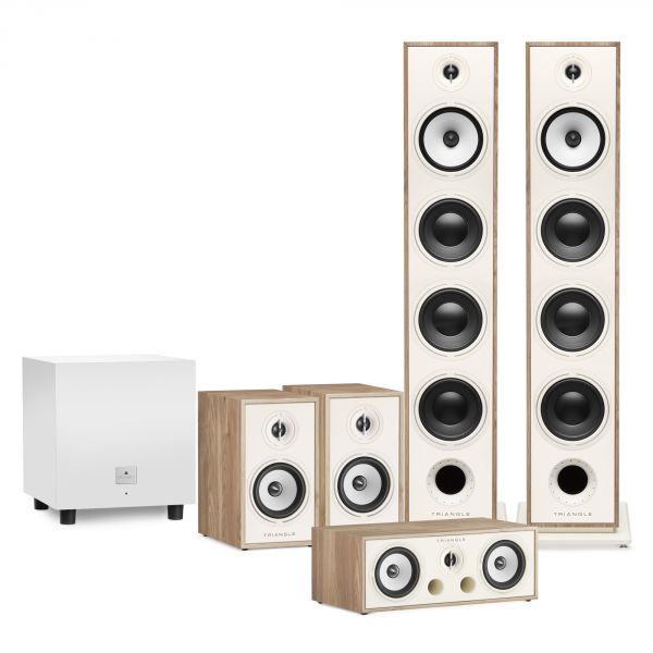 Heimkino-Paket (5.1) Borea-BR09 - 1 Paar BR09, 1 Paar BR02, Center-Kanal BRC1, Subwoofer Tales 340